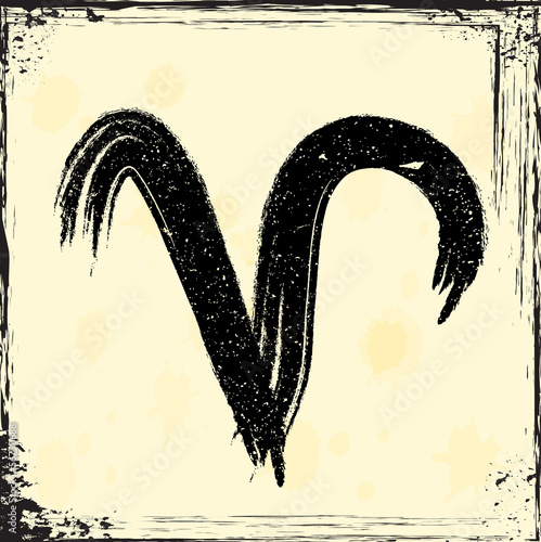 Grunge zodiac sign