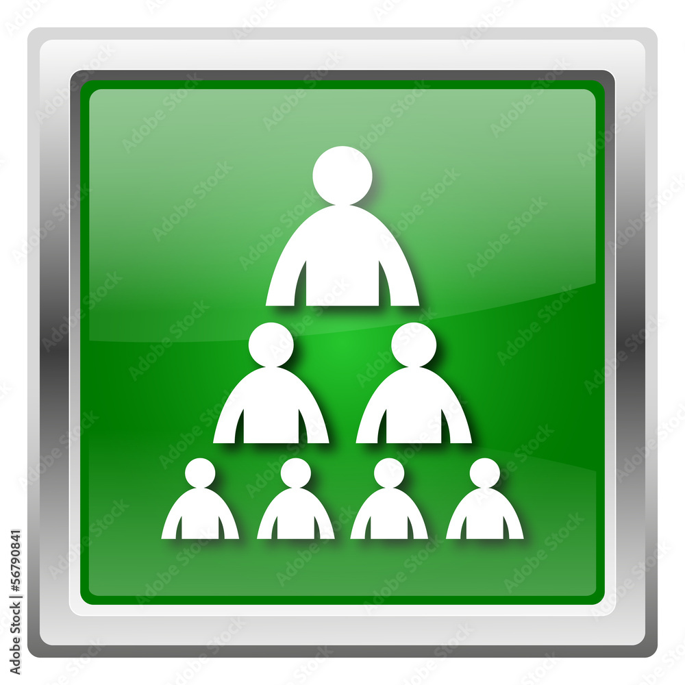 Organizational chart with people icon Organizational chart with people icon