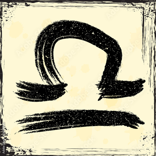 Grunge zodiac sign