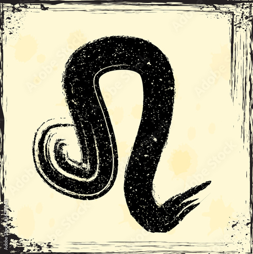Grunge zodiac sign