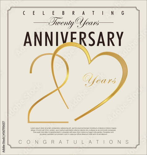 20 years anniversary retro background