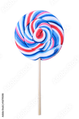 Colorful lolipop isolated on white