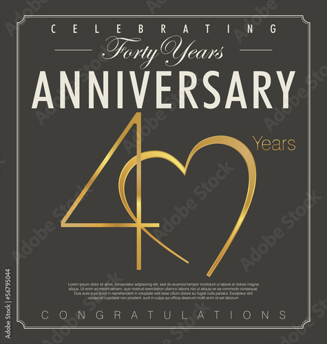 40 years anniversary background