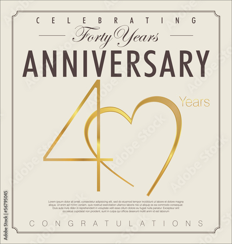 40 years anniversary background