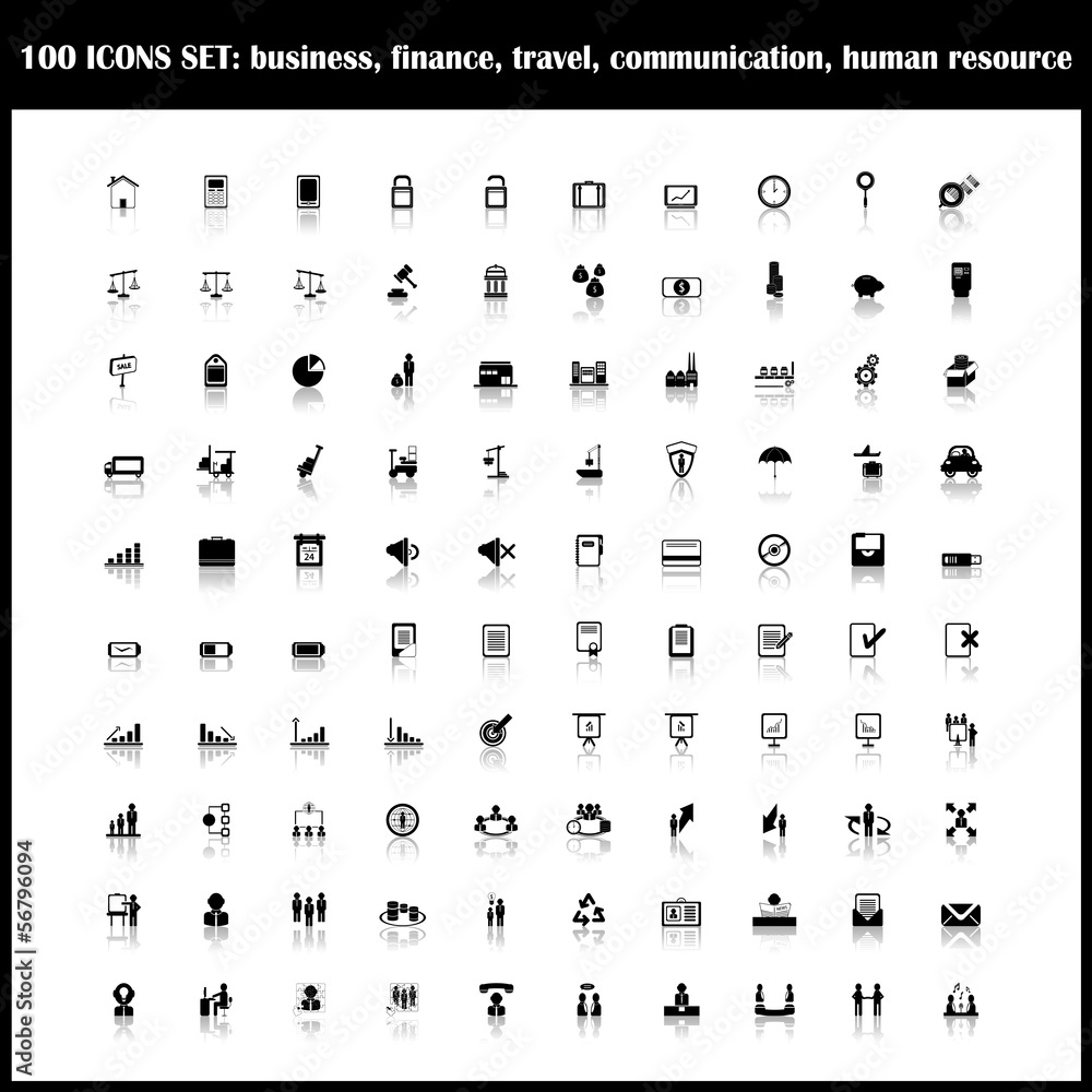 Icons set : Business, Finance, Travel - Vector Icons set : Business, Finance, Travel - Vector