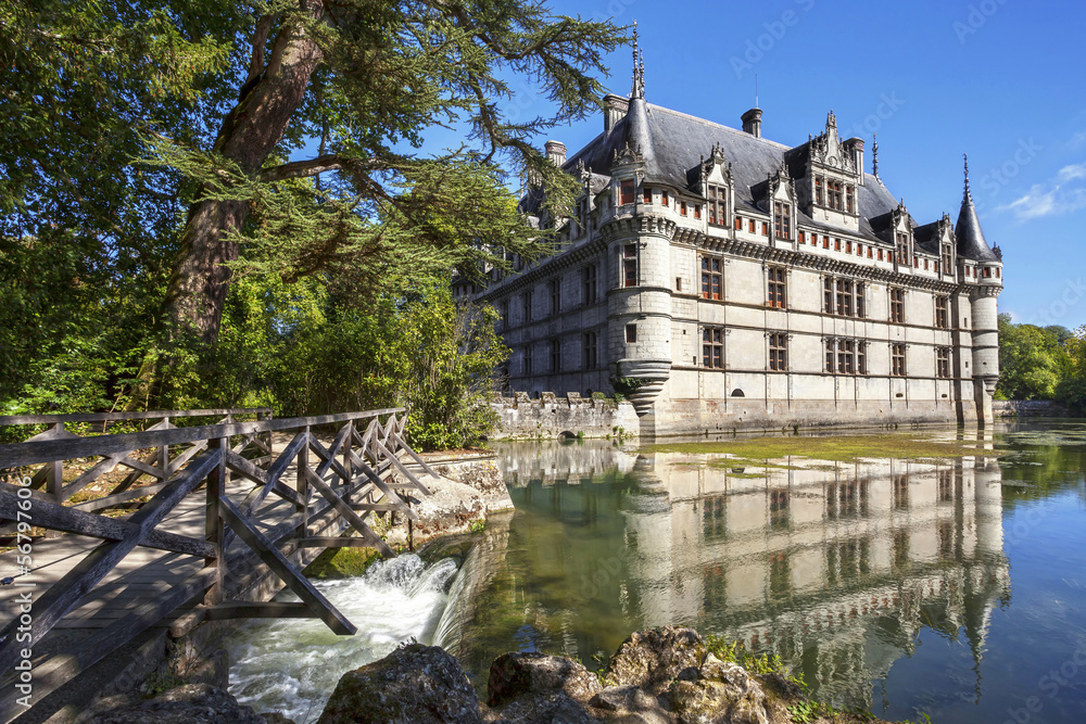 Chateau de Azay le Rideau. France. Chateau of the Loire Valley.