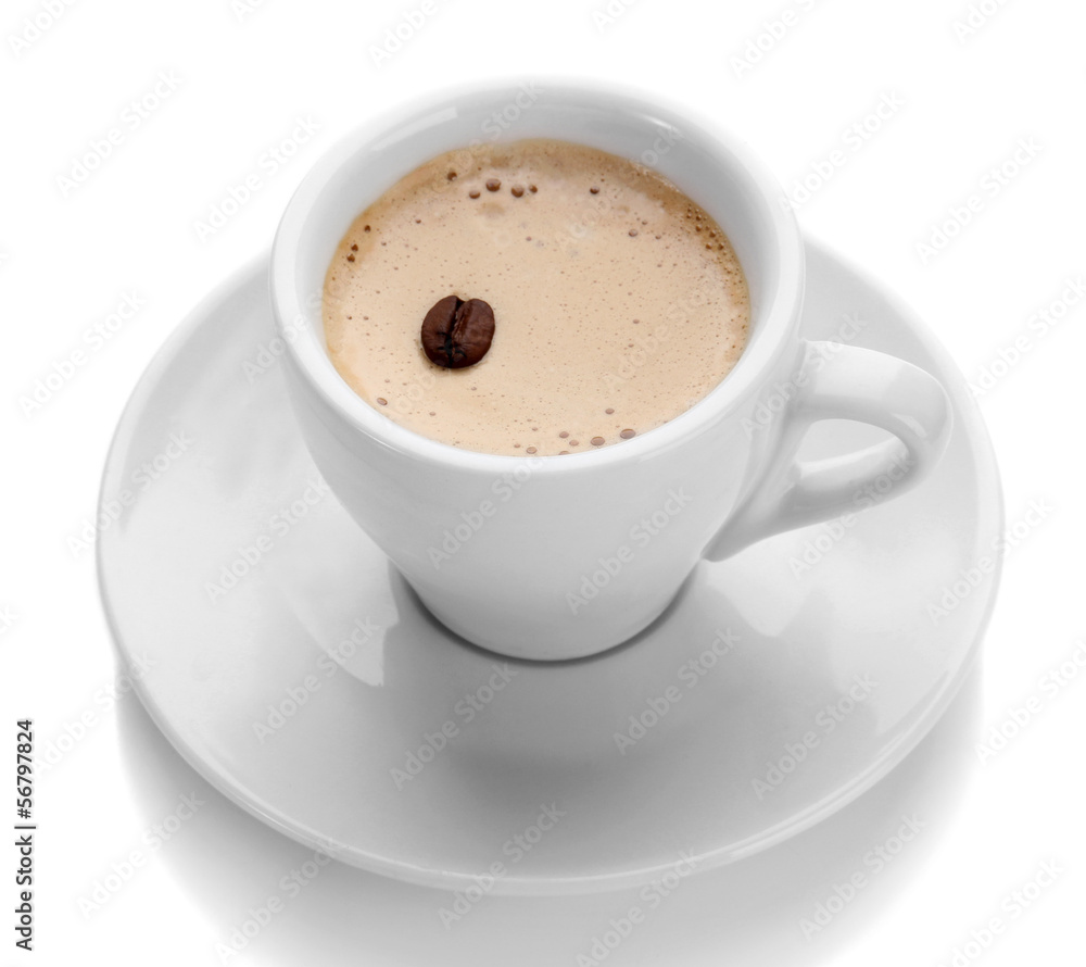 Cup of coffee, isolated on white Cup of coffee, isolated on white