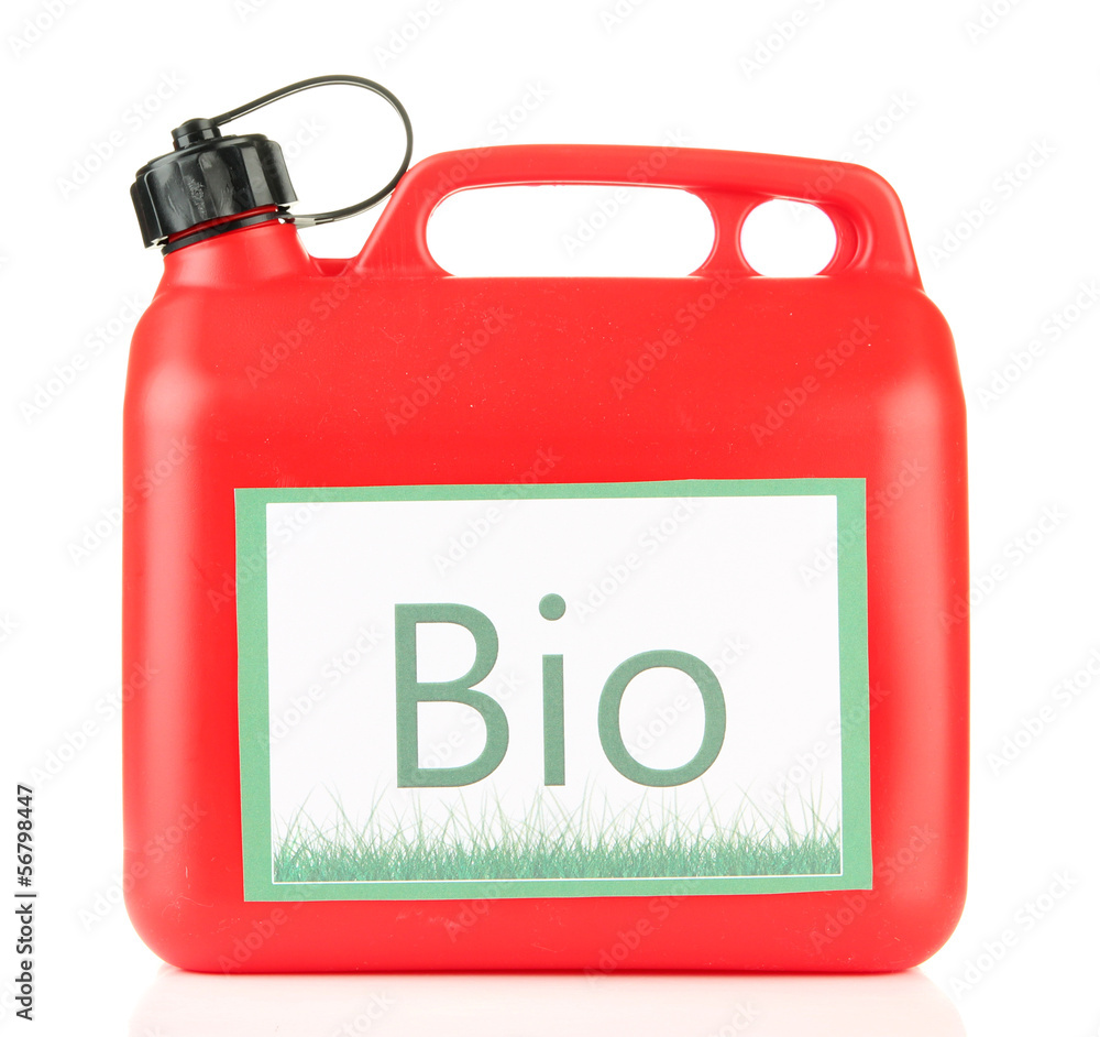 Bio fuels in canister isolated on white Bio fuels in canister isolated on white