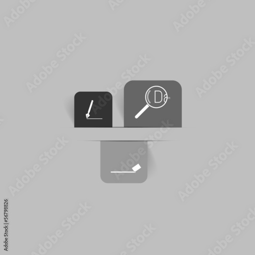 Free Download Website Design template for the info graphics with icons on the - GFXLoad