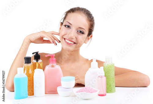 Beautiful girl with cosmeti...