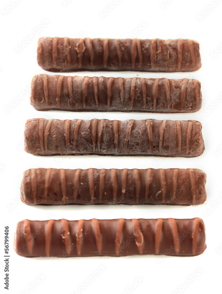 Delicious chocolate bars isolated on white Delicious chocolate bars isolated on white