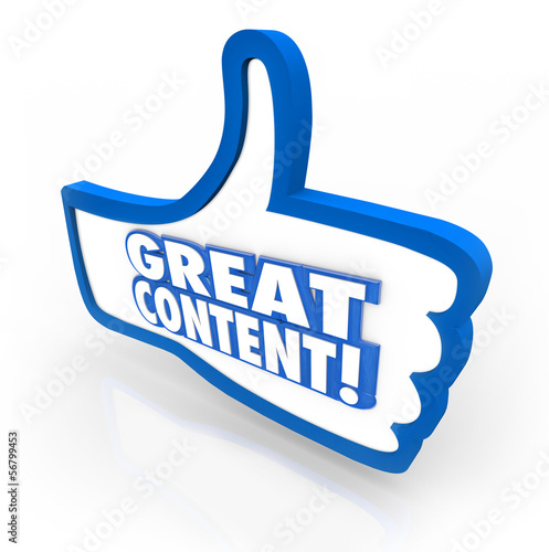 Great Content Thumbs Up Feedback Website Approval