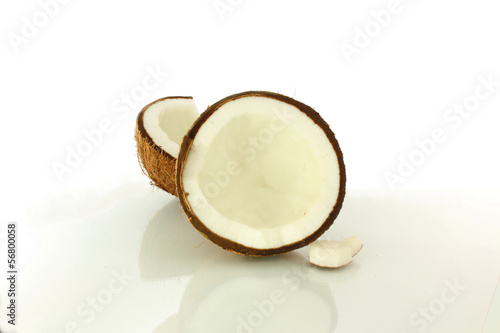 coconut half cut