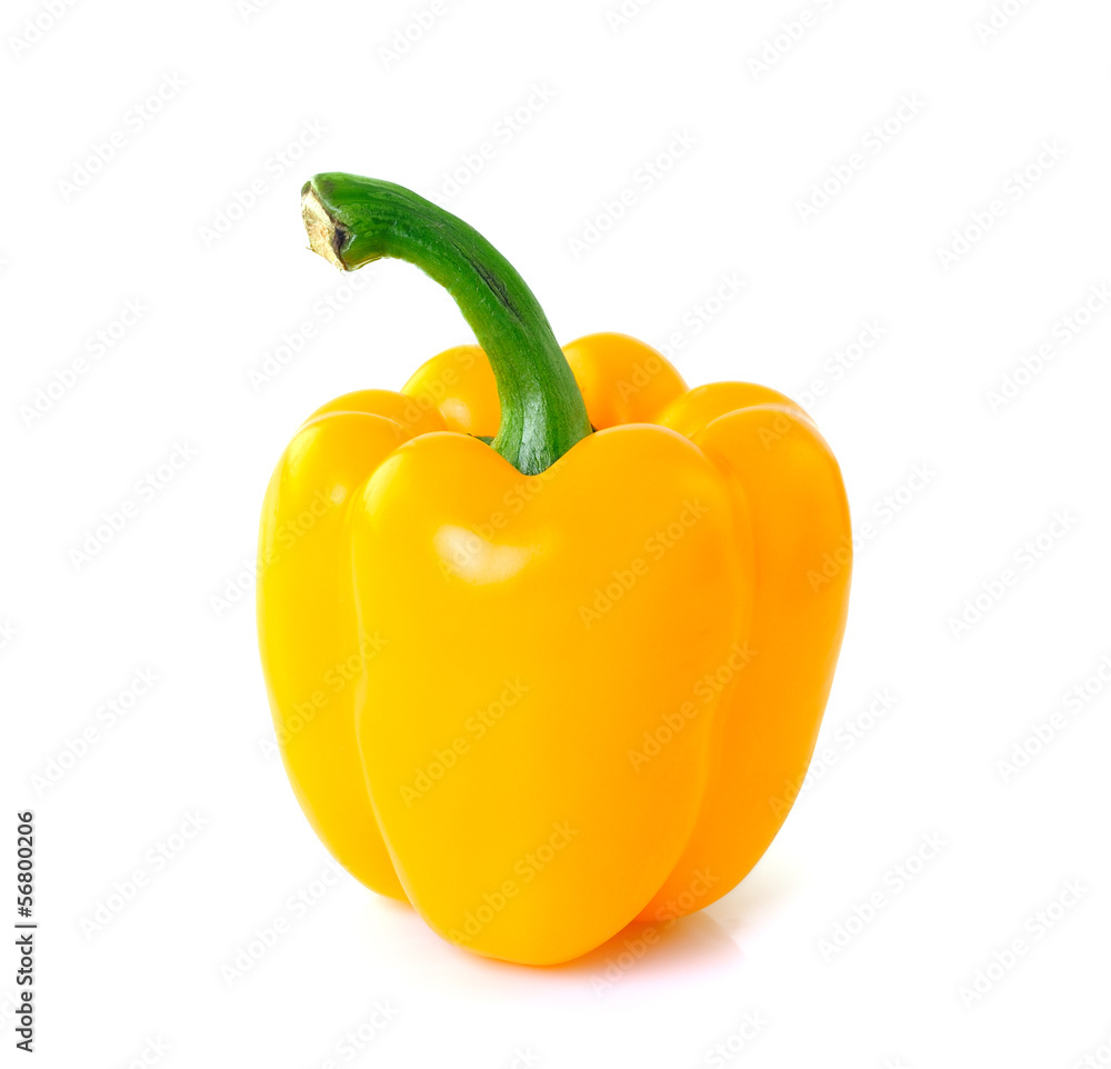 sweet yellow pepper isolated on white background sweet yellow pepper isolated on white background