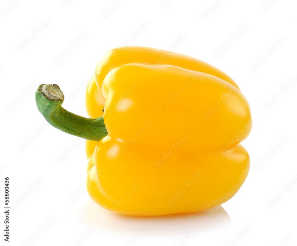 sweet yellow pepper isolated on white background sweet yellow pepper isolated on white background
