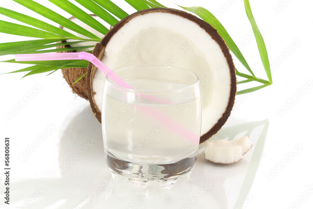 coconut water closeup with cut coconut coconut water closeup with cut coconut
