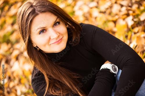 beautiful girl portrait in a park