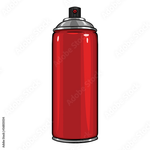 vector cartoon aerosol sprays with red paint