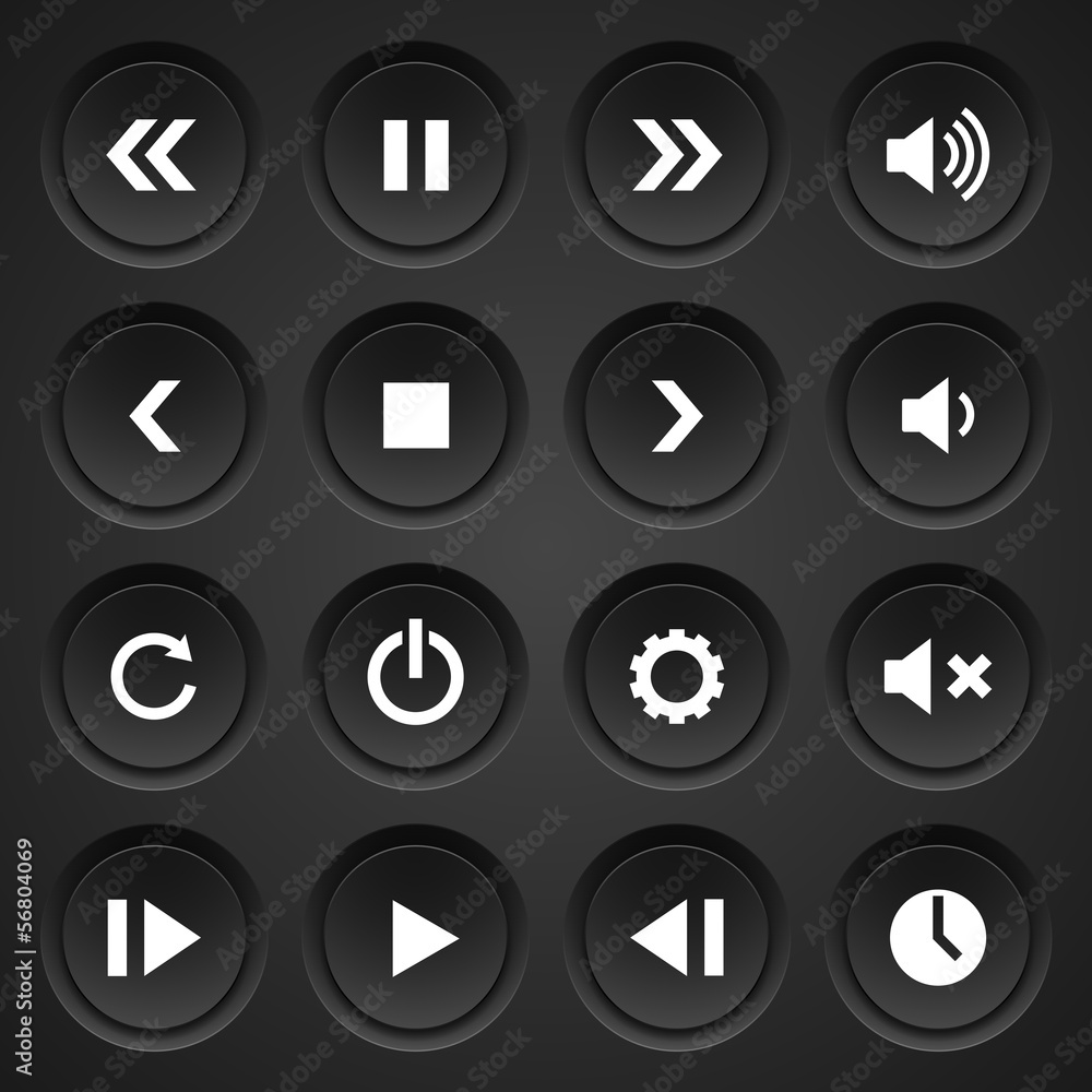 Set of buttons. Set of buttons.
