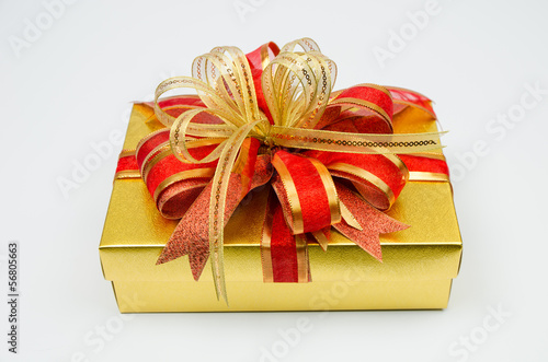 gold colored gift box