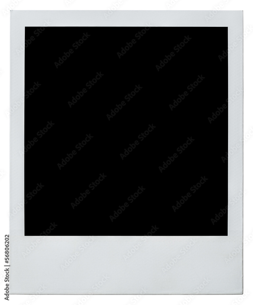 polaroid instant photo frame right side isolated on white with c - obrazy, fototapety, plakaty 