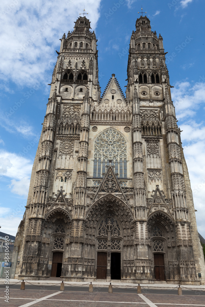 Gothic cathedral of Saint Gatien in Tours, Loire Valley France Gothic cathedral of Saint Gatien in Tours, Loire Valley France