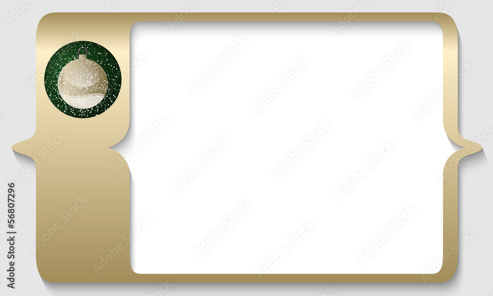 vector box for any text with a Christmas ball vector box for any text with a Christmas ball