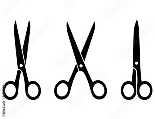 isolated black scissors