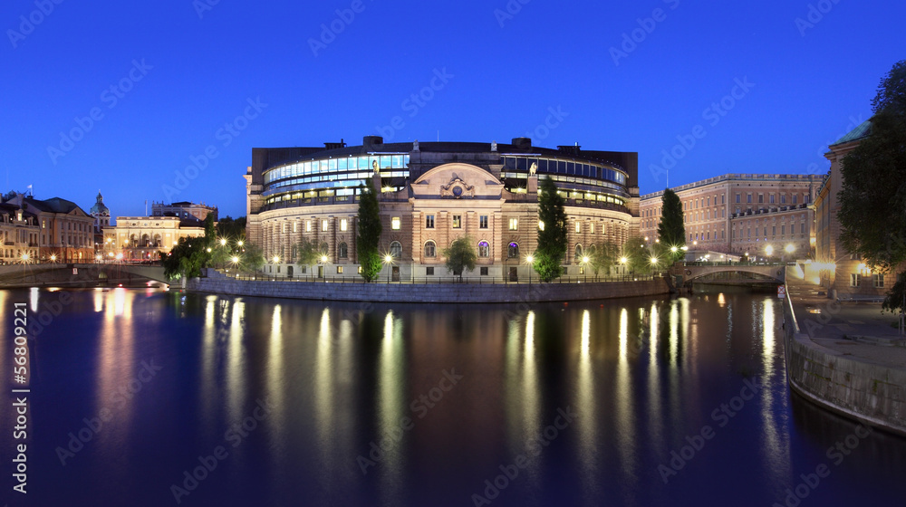 Parlament building in Stockholm