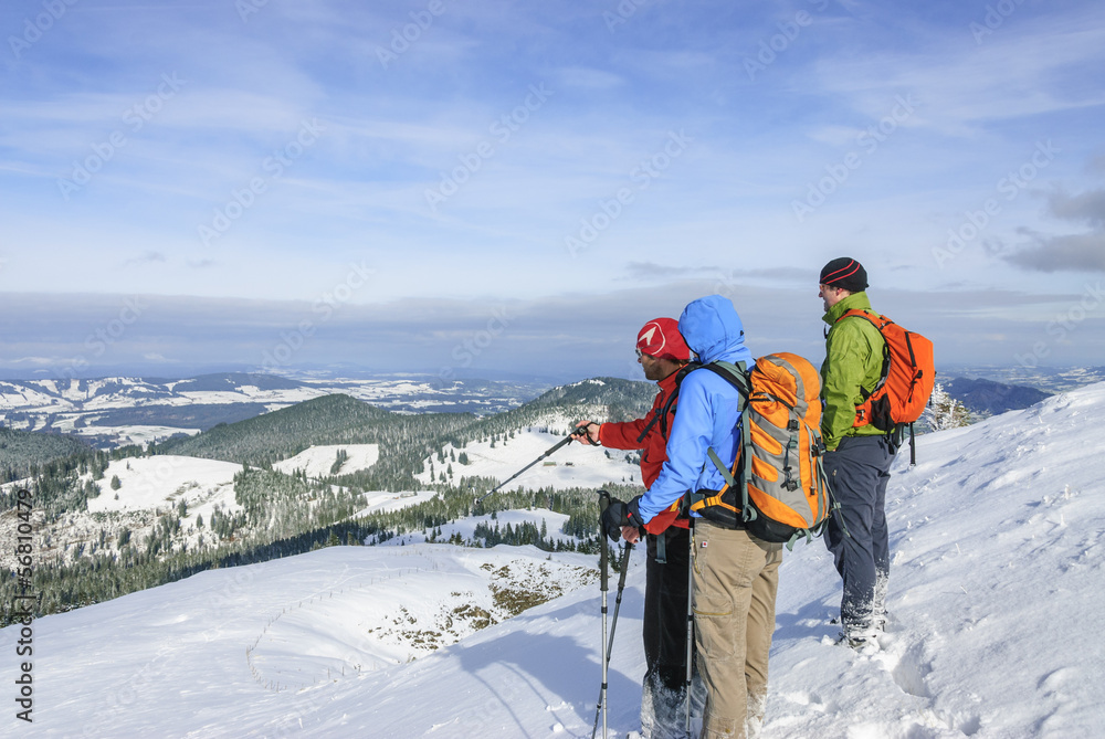 winterliche Aussicht am Gipfel