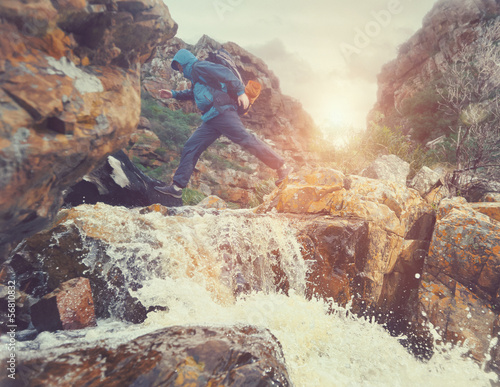 dangerous river crossing photo