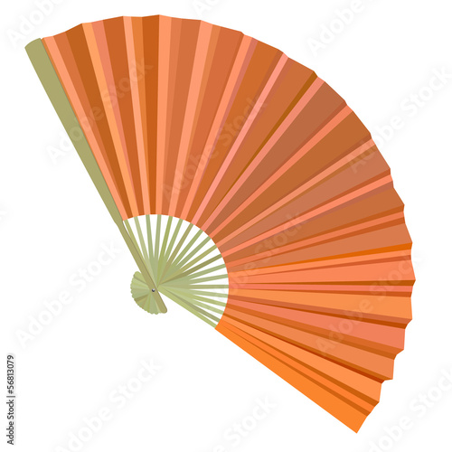 traditional Folding Fans. Vector illustration.