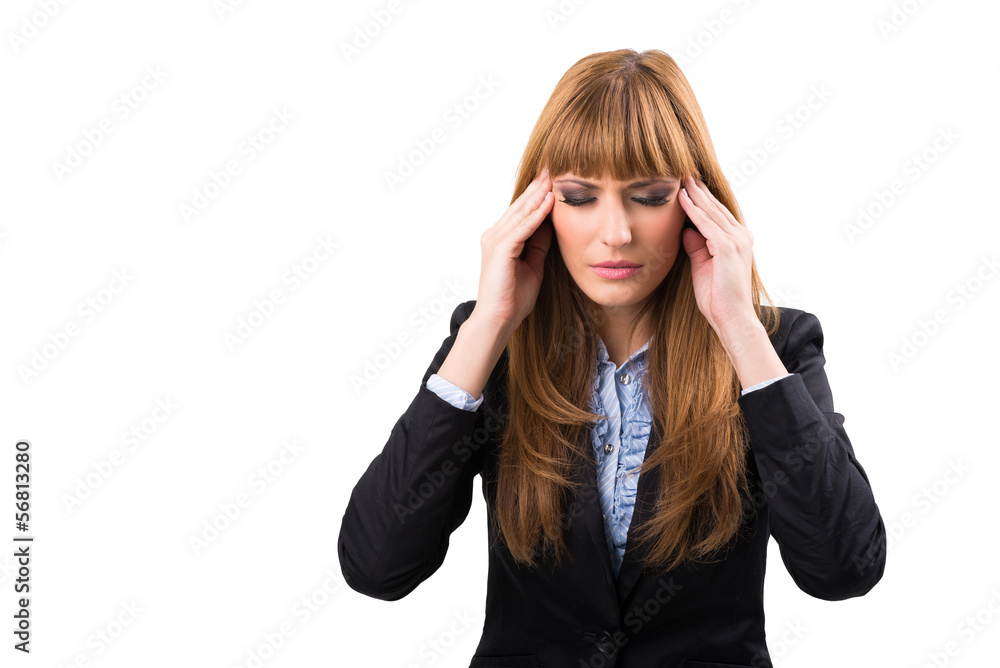 stressed and depressed young atractive businesswoman stressed and depressed young atractive businesswoman