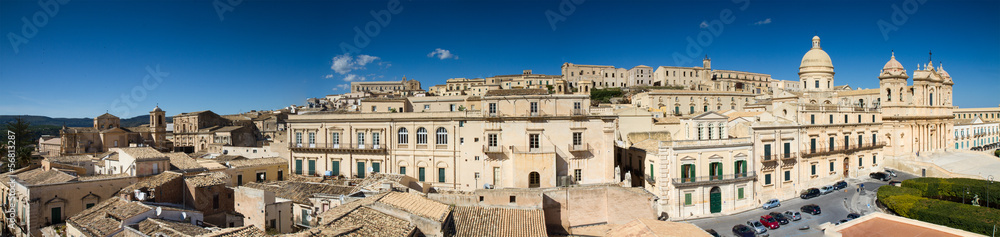 Panorama of the baroque city of Noto