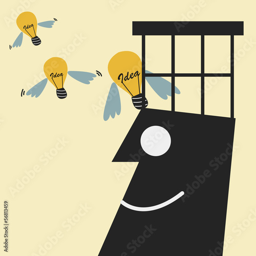 Freedom idea. idea concept