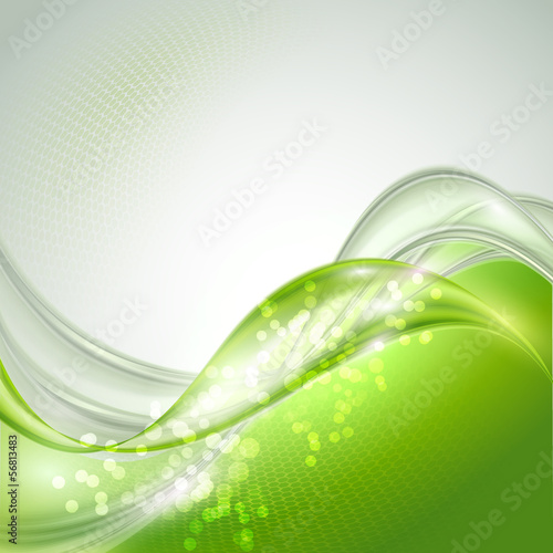 Abstract green waving background