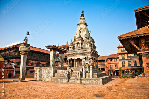 Temples of Durbar Square in Bhaktapur, Nepal. photo