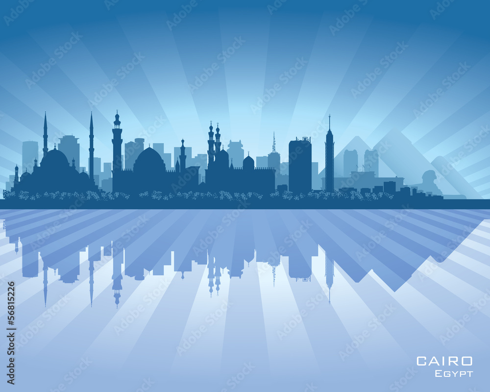 Cairo Egypt city skyline silhouette