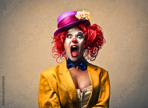 Fotomurale surprised clown