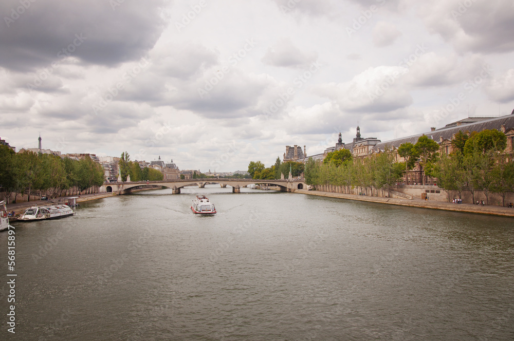 Seine river in Paris city