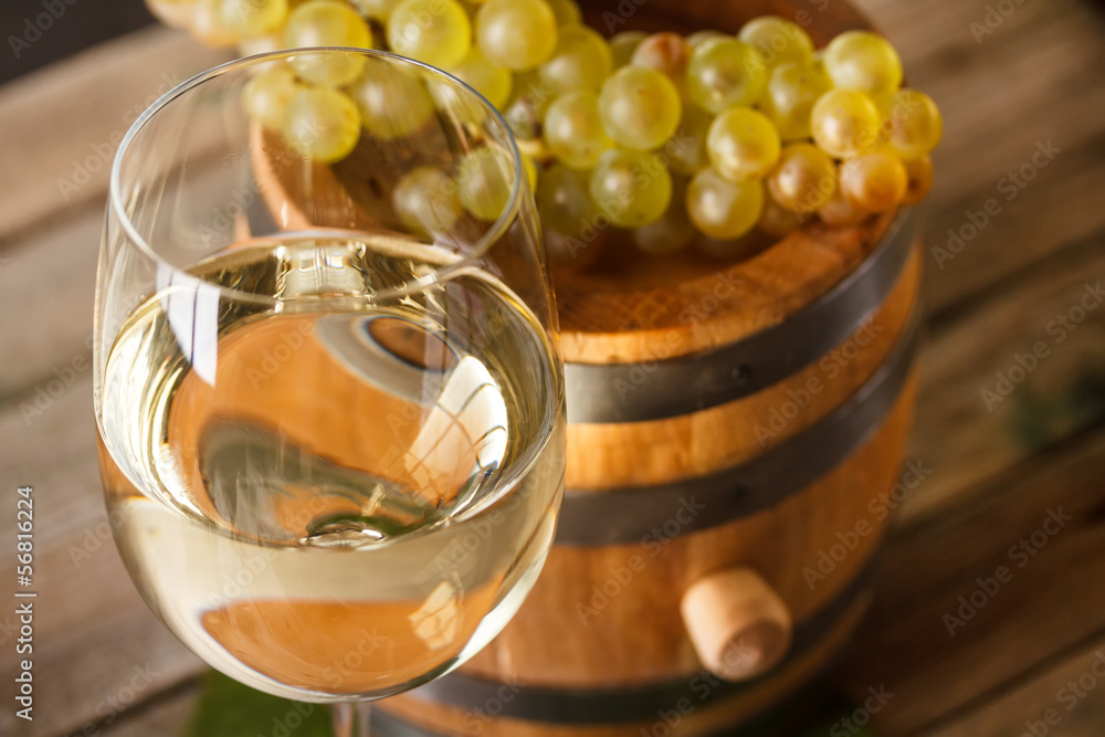 White wine in goblet White wine in goblet