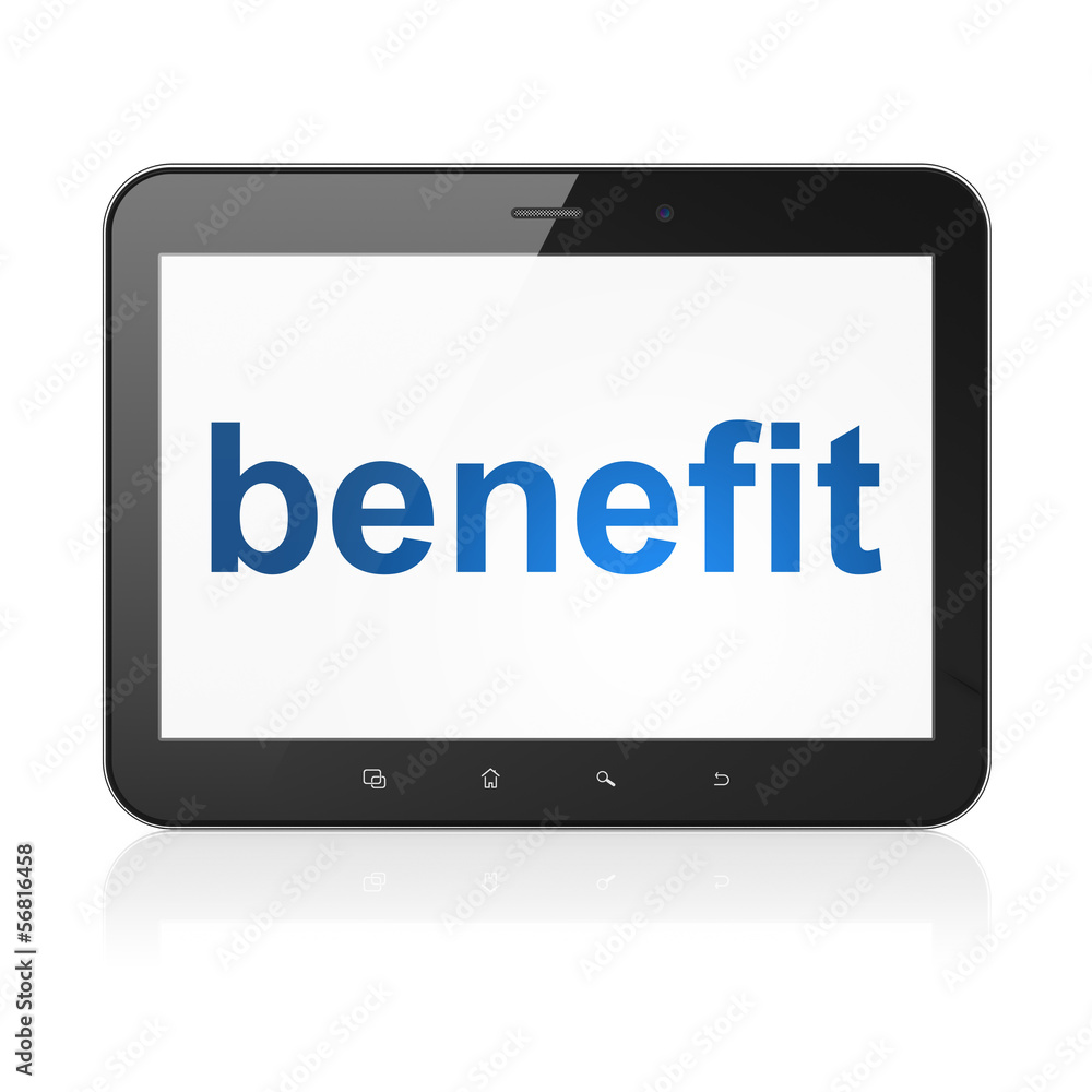 Business concept: Benefit on tablet pc computer Business concept: Benefit on tablet pc computer