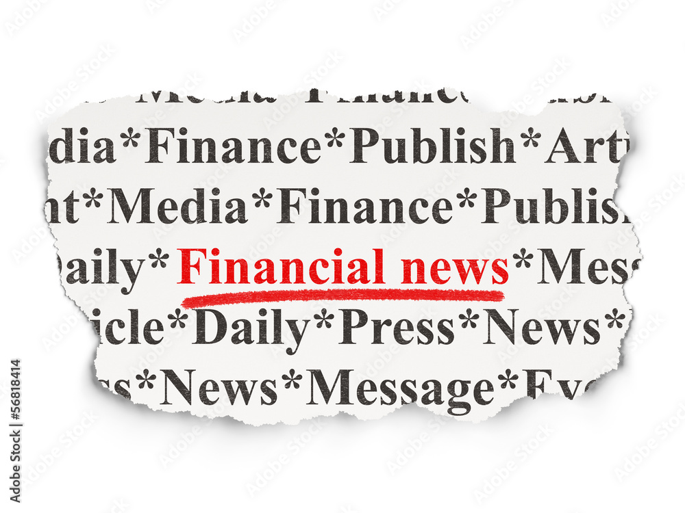 News concept: Financial News on Paper background News concept: Financial News on Paper background