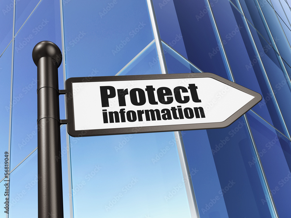 Protection concept: Protect Information on Building background