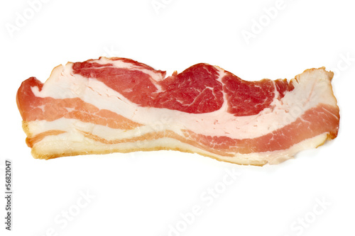 Bacon on white background