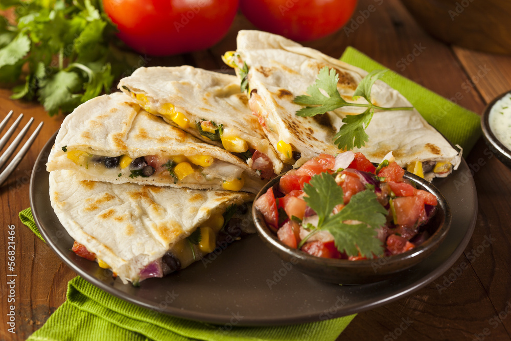 Homemade Cheese and Bean Quesadilla Homemade Cheese and Bean Quesadilla
