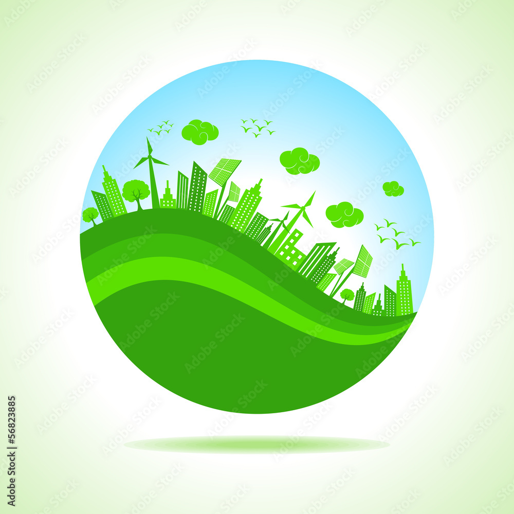 © graphicsdunia4u - Illustration of ecology concept- save nature