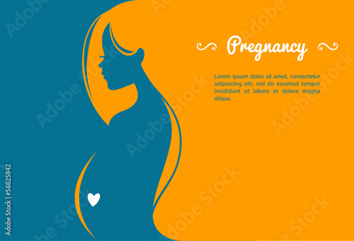 Pregnant woman's silhouette