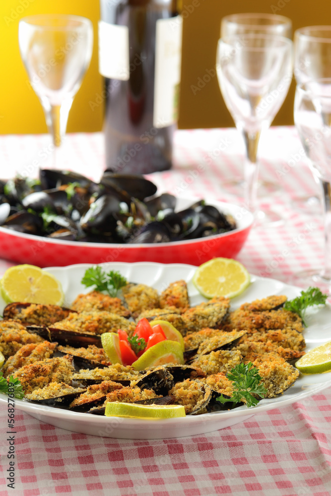 cozze gratinate cozze gratinate