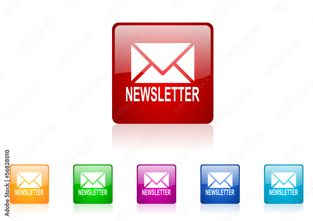 Newsletter Icon Set Stock Vector Adobe Stock
